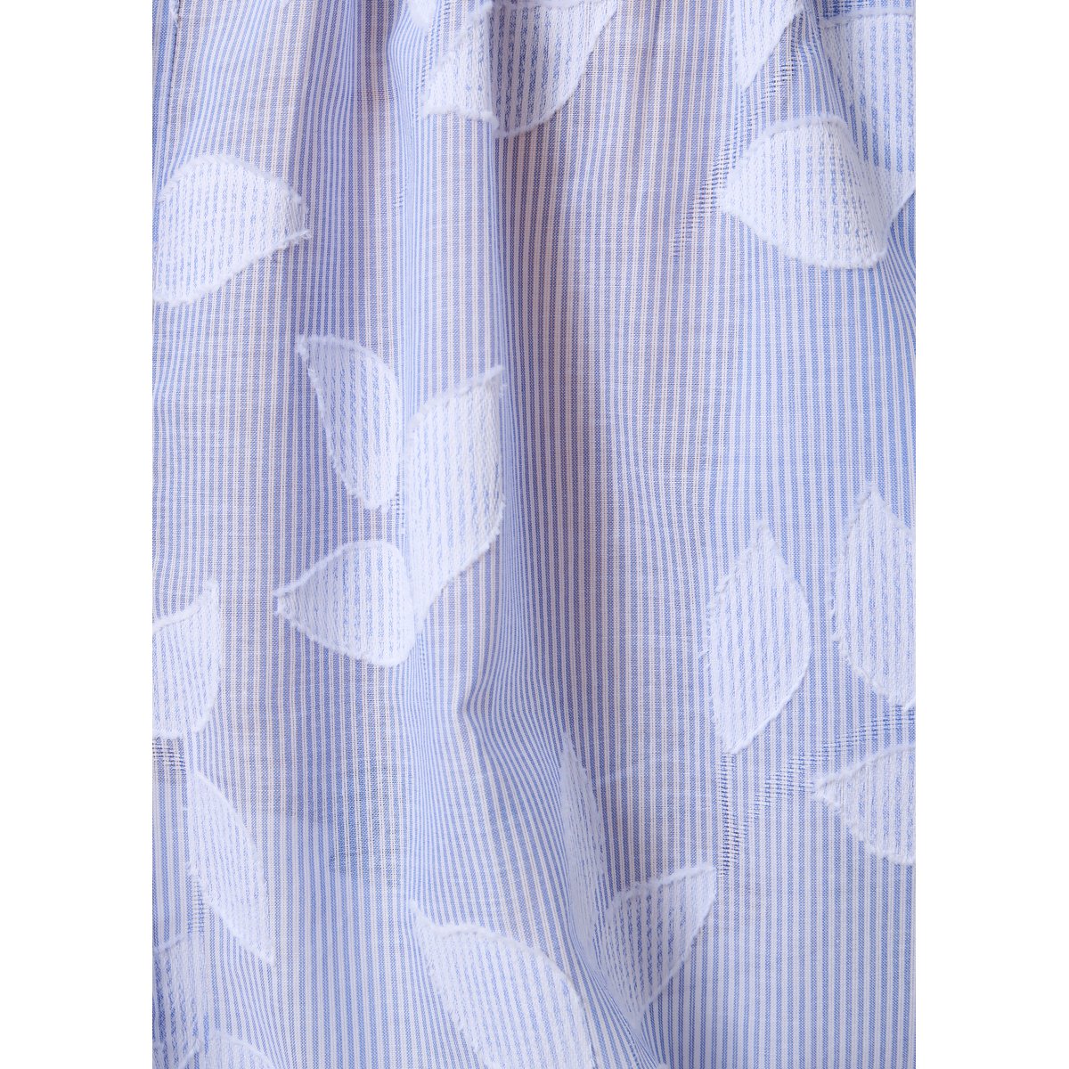 Chemisier en coton fleuri manches 3/4 bleu ciel, LA FEE MARABOUTEE