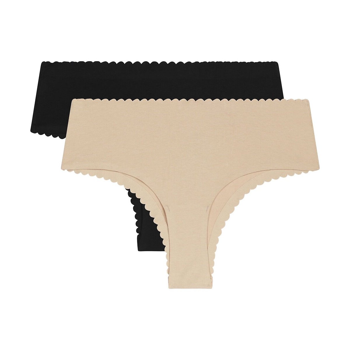 Lot de 2 Hipster BODY TOUCH EASY noir + peau, DIM