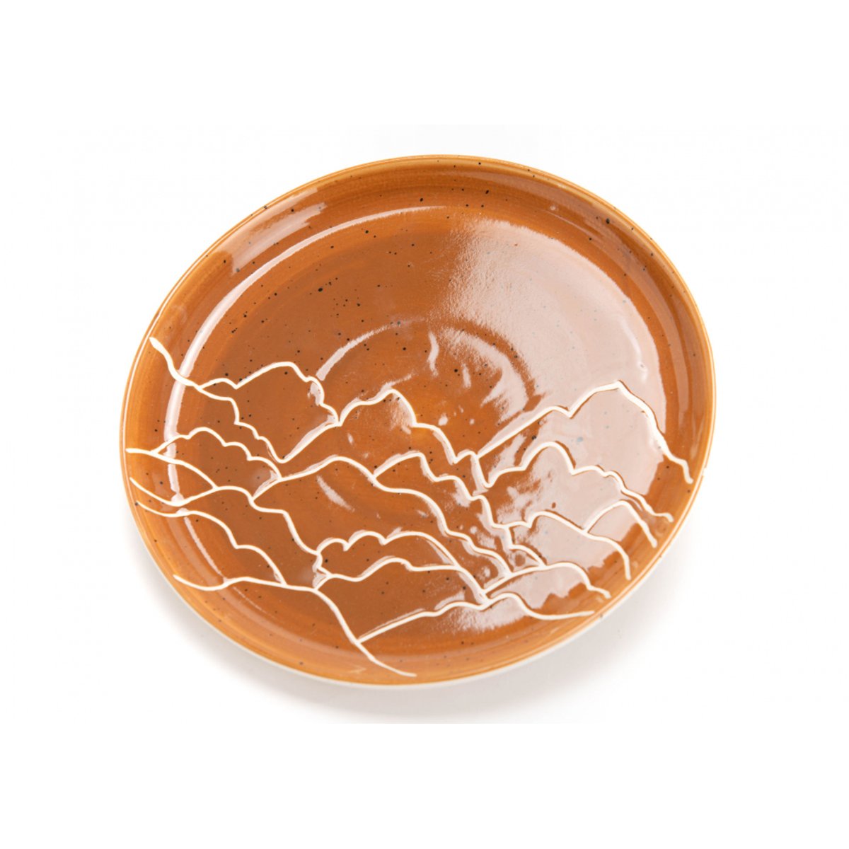 Assiette à dessert Sommets 21 cm (lot de 6) marron, AMADEUS