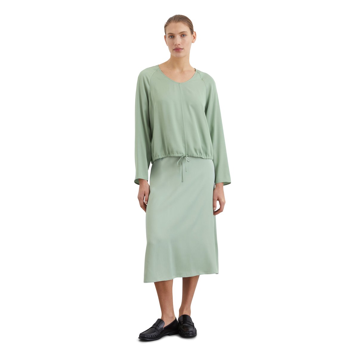 Chemisier régulier en LENZING™ ECOVERO™ vert clair, MARC O'POLO
