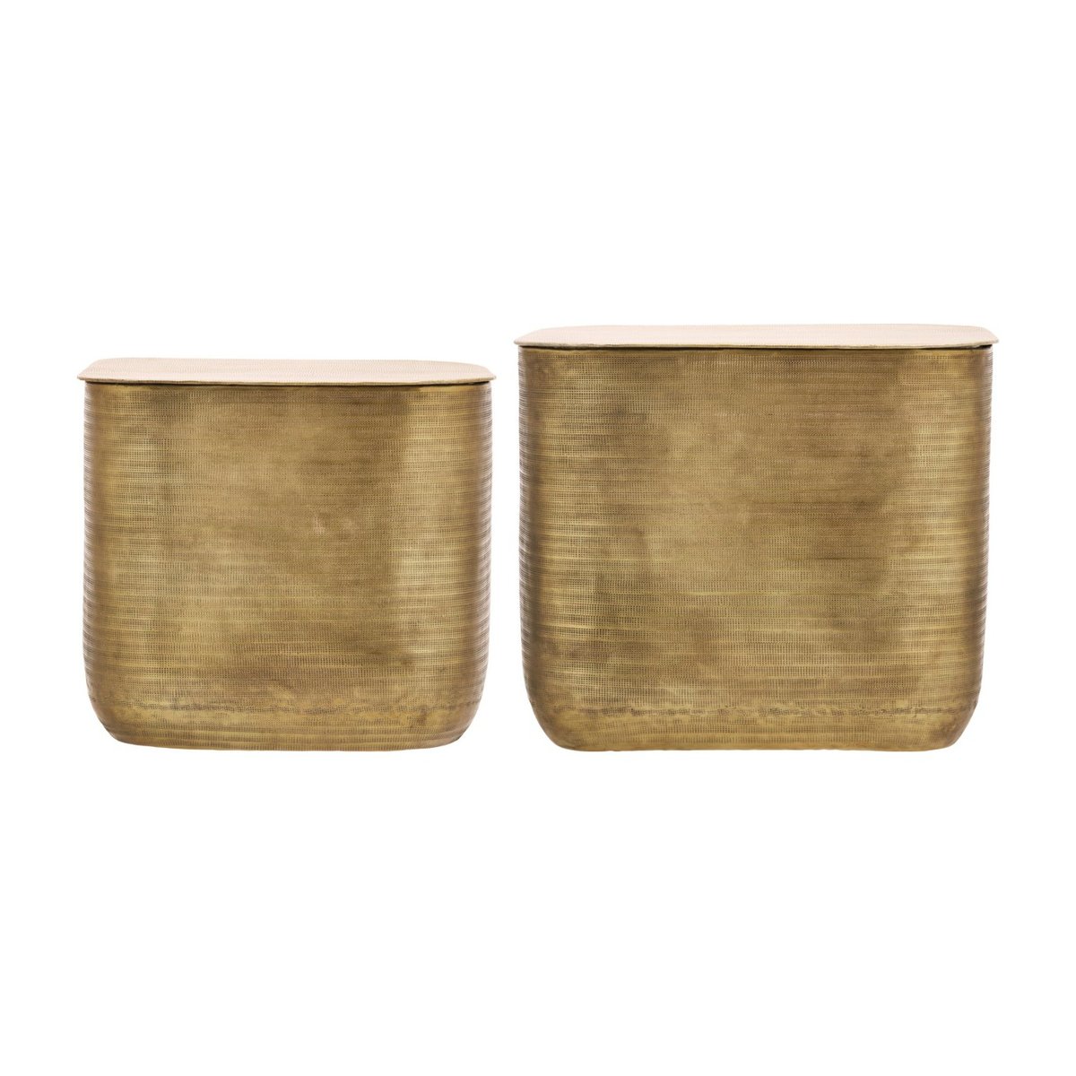 Table basse Cajas lot de 2 doré, HOUSE DOCTOR