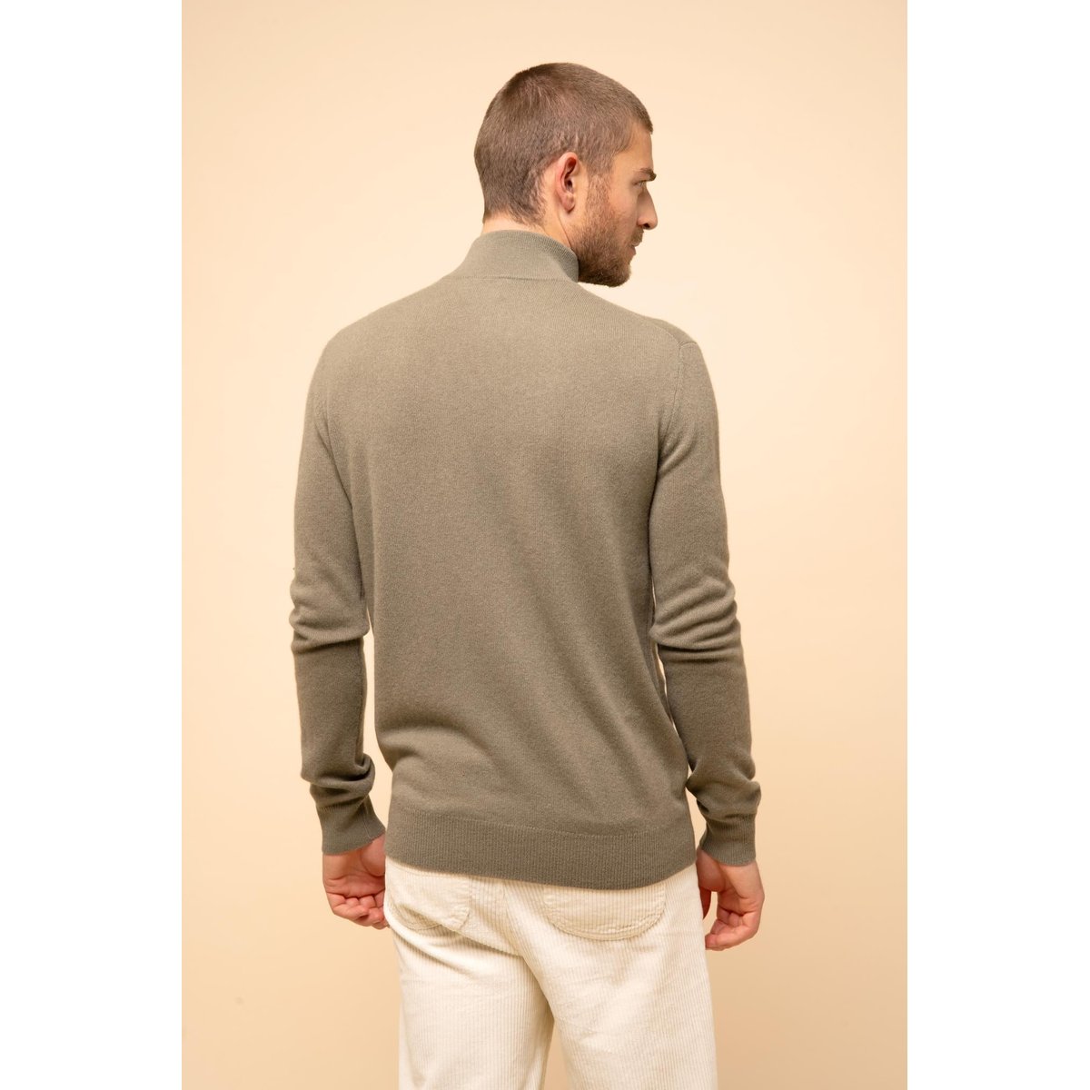 Pull Camionneur Army Bradley kaki, JUST CASHMERE