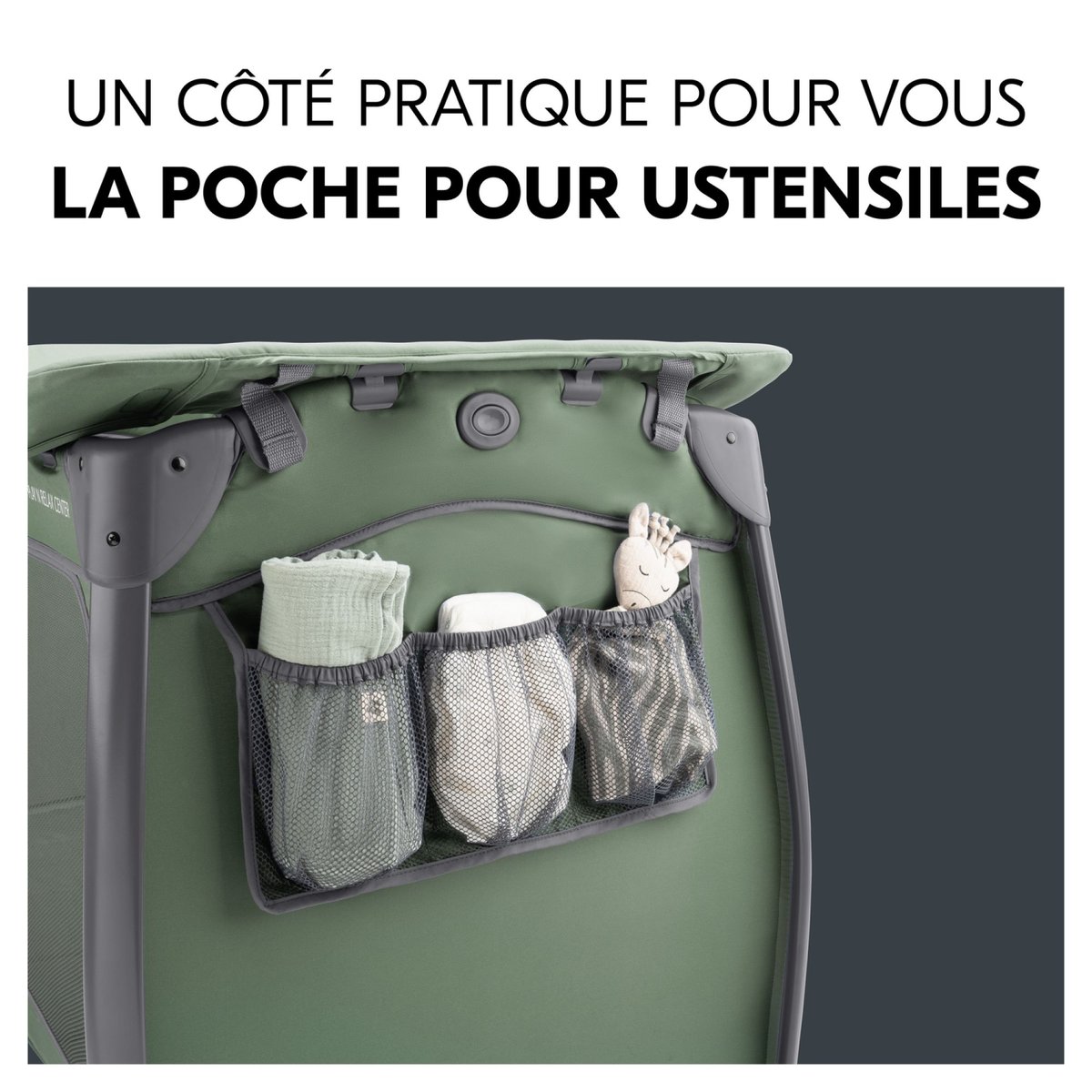Lit parapluie 3 en 1 Sleep N Play Center vert foncé, HAUCK