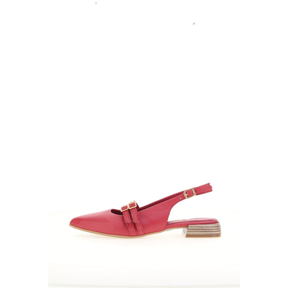 Leather Pointed Slingback Ballet Pumps red, MJUS