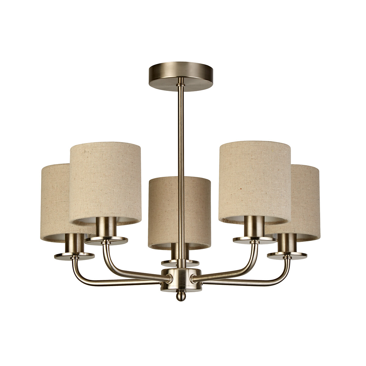 Vannes 5-Light Chandelier Ceiling Light in Satin Silver silver-coloured, SO'HOME