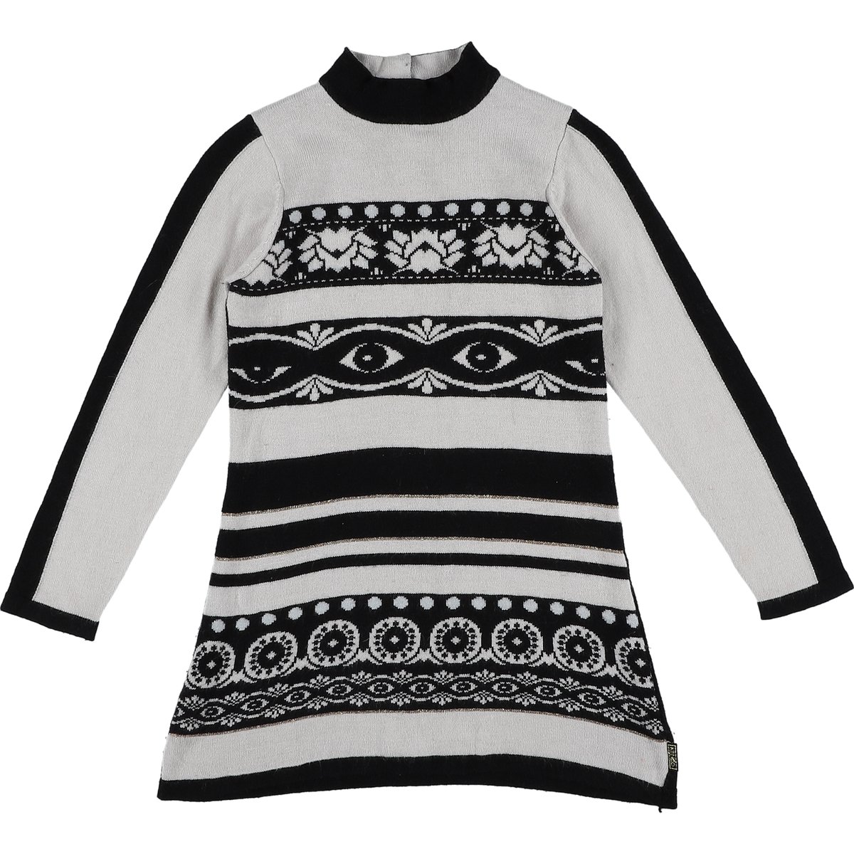 Robeécru - Bon état ecru;noir, KENZO