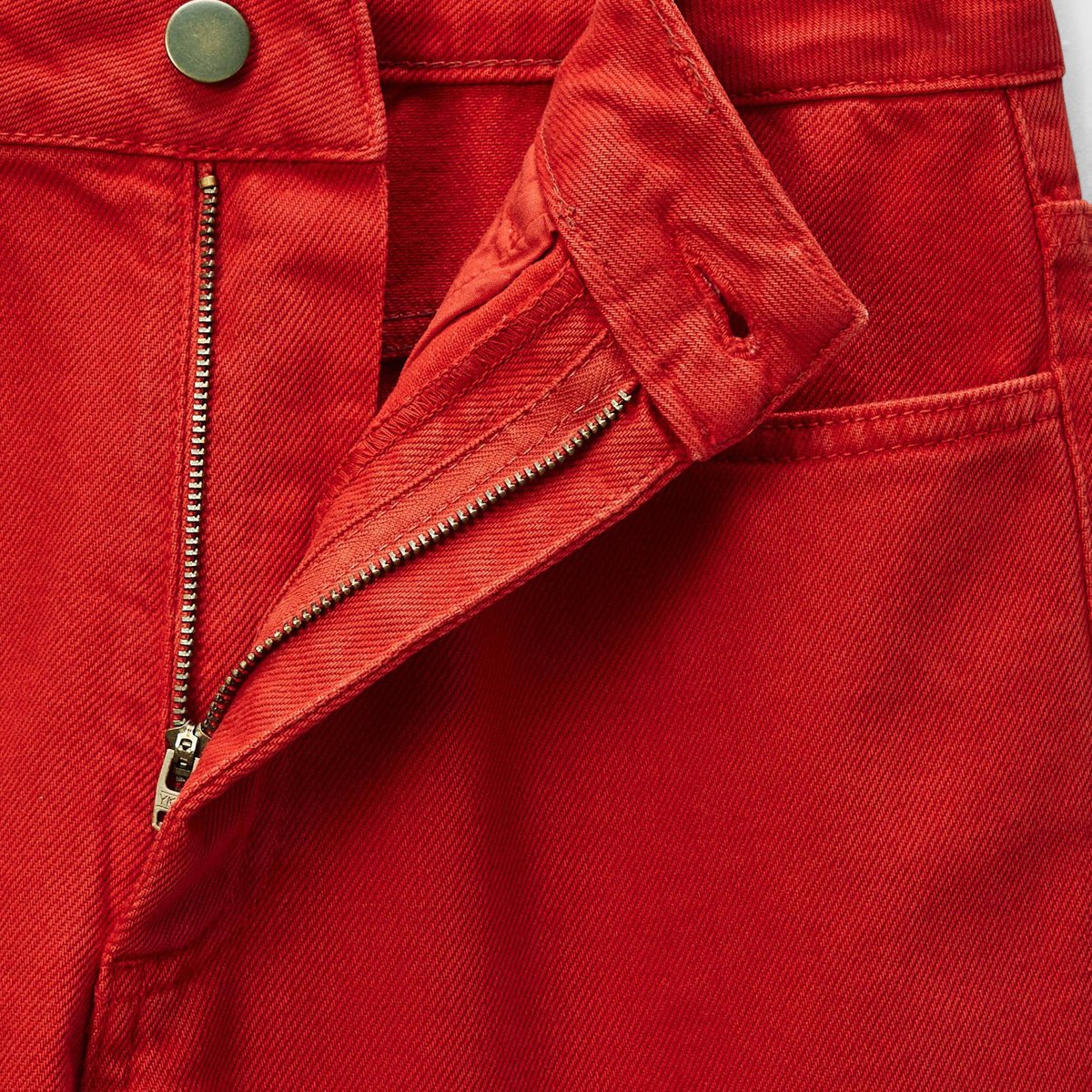 Pantalon droit uni délavé goyave, MONOPRIX