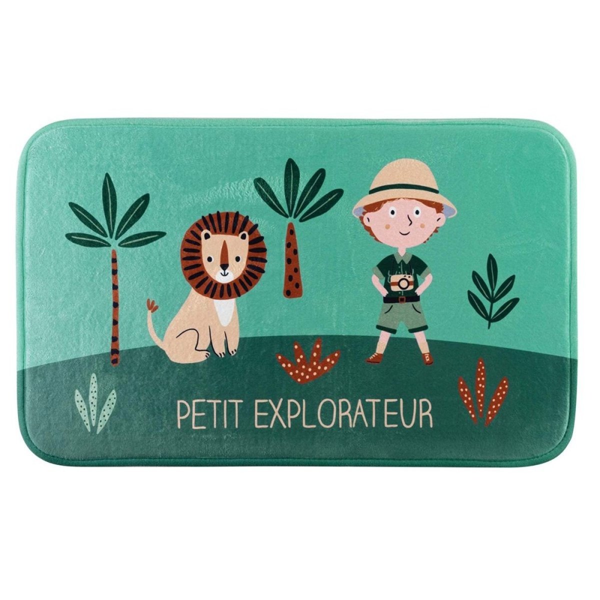 Tapis Rectangle Velours 45x75 Léo L'explorateur vert, DECORATIE