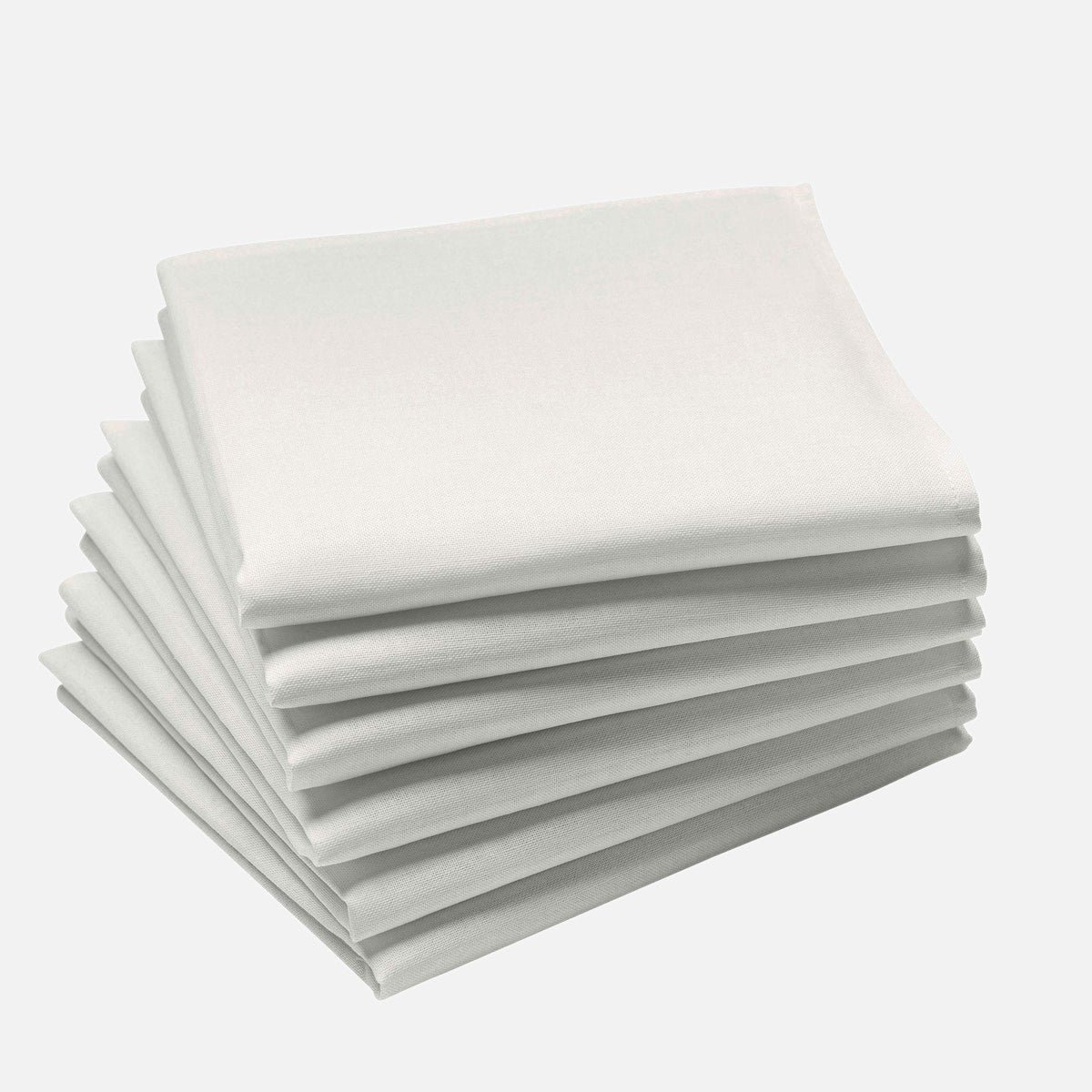 Lot de 6 serviettes de table en coton CAMBRAI blanc, COUCKE