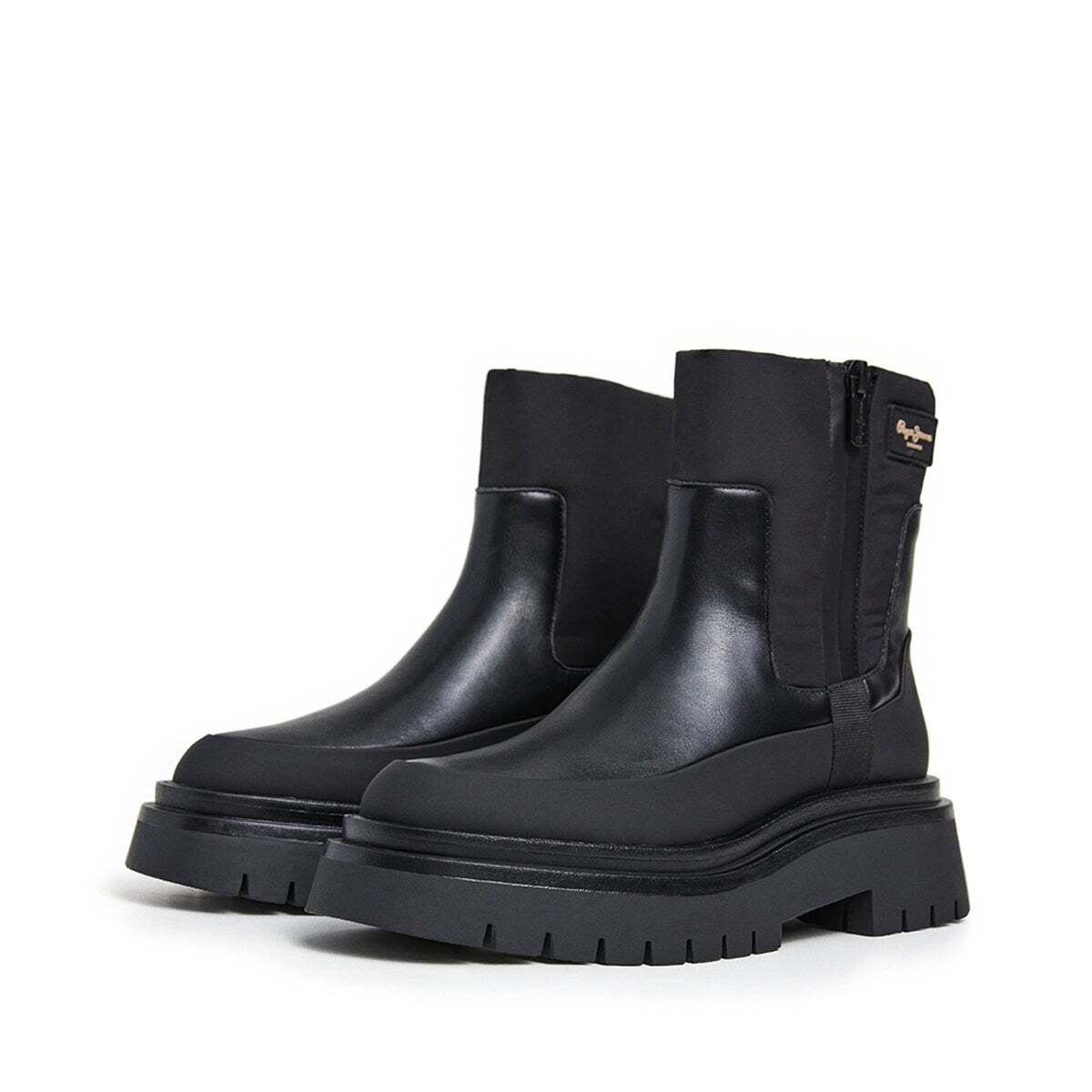 Bottes Chelsea En Simili Cuir noir, PEPE JEANS