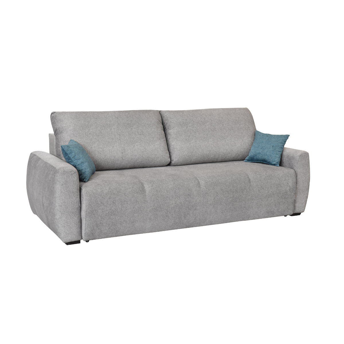 Canapé convertible 3 places avec coffre et matelas ressort L246 cm - ALBA gris, CALICOSY
