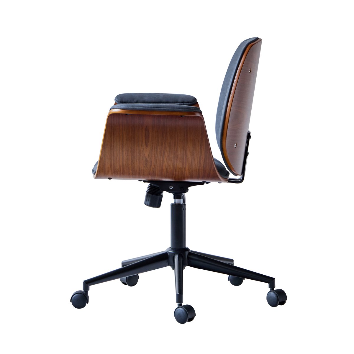 Chaise de bureau en bois, KOLDING noir, NORDLYS
