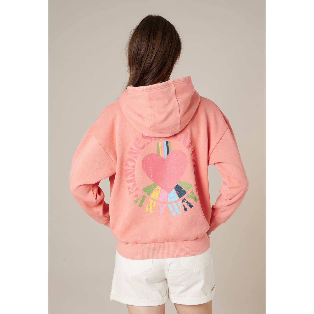 Sweat femme en coton ORENA tangerine, DEELUXE