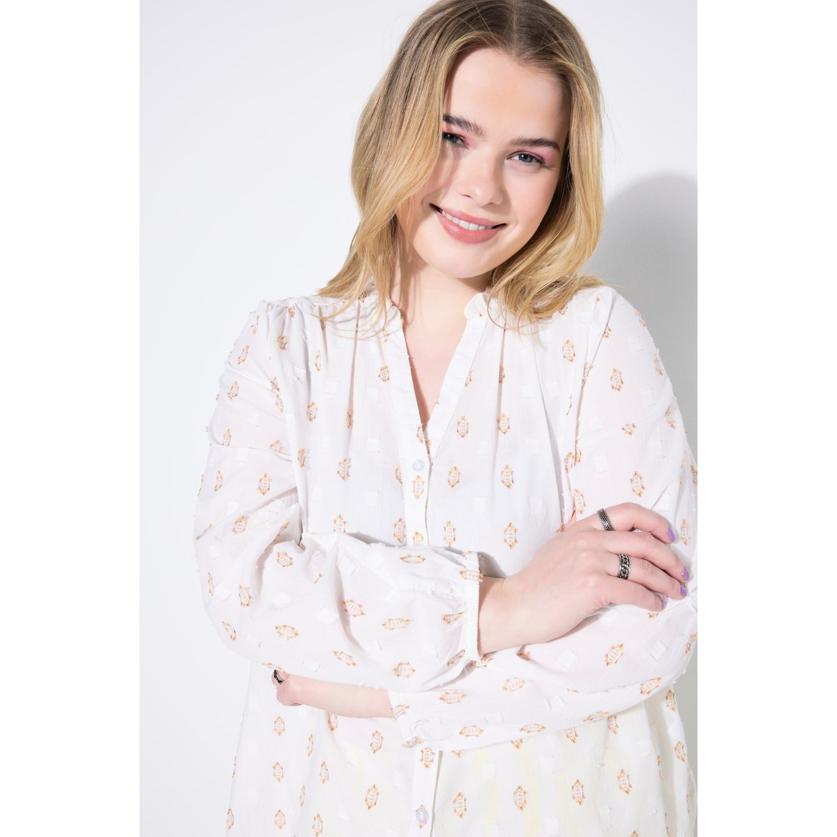 Blouse coupe Loose Shape beige clair, STUDIO UNTOLD