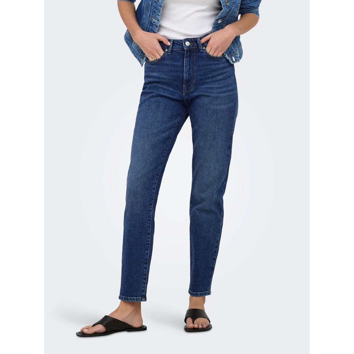 Jean Coupe Droite dark blue denim, ONLY