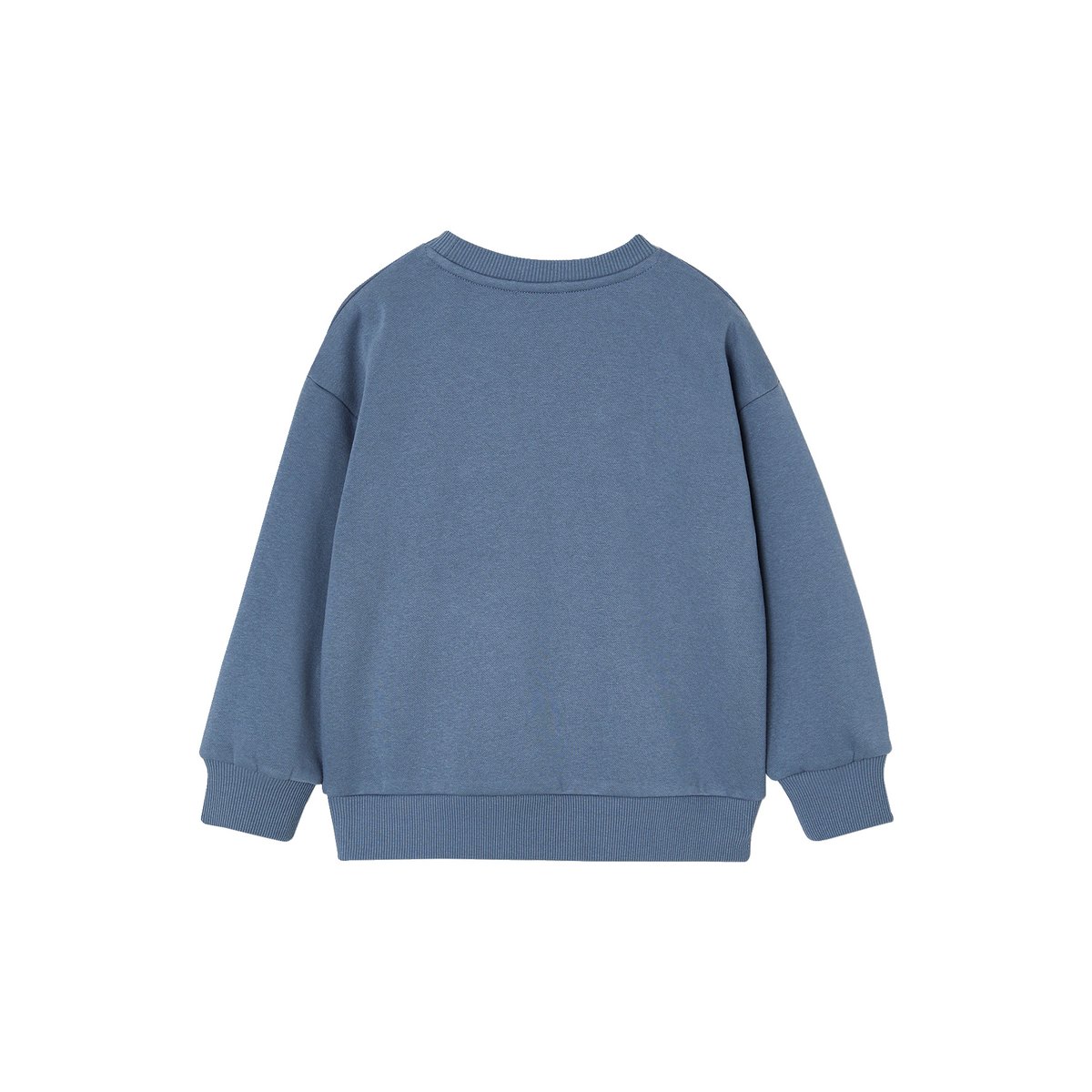 Sweat col rond bleu jean, VERTBAUDET