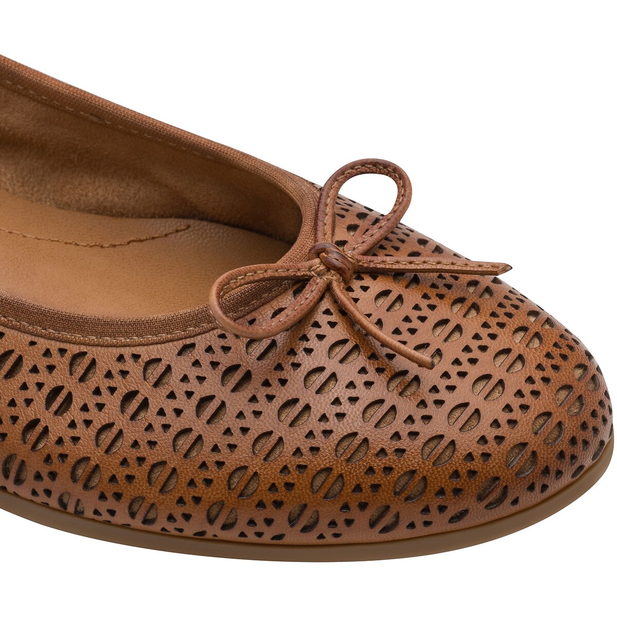 Ballerines en cuir marron, TAMARIS