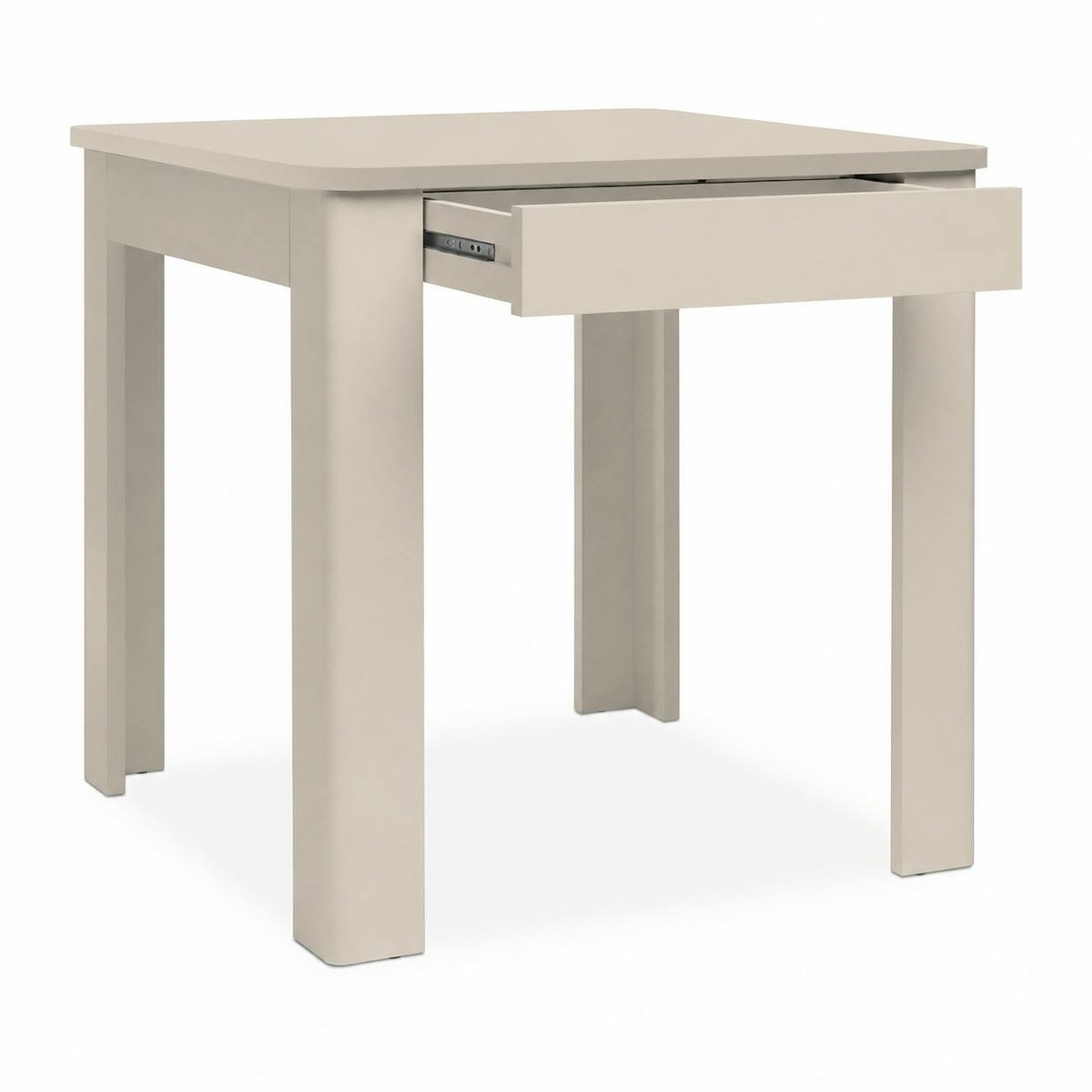 Table de cuisine carrée avec tiroir à couverts ALVA beige, PIER IMPORT