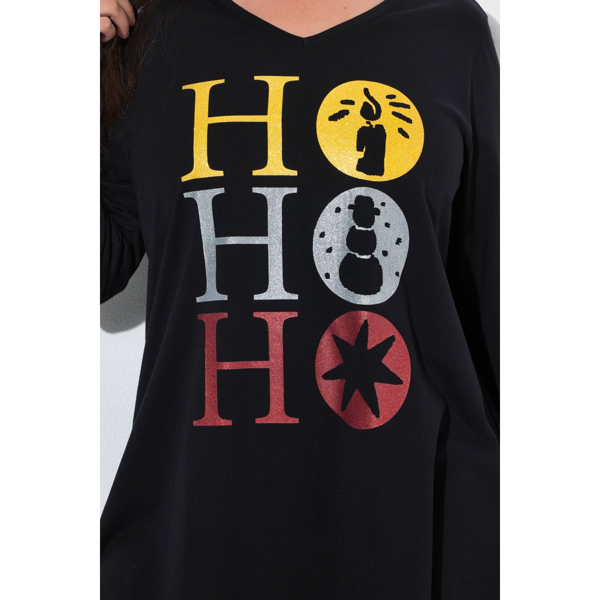 T-shirt de Noël noir, ULLA POPKEN