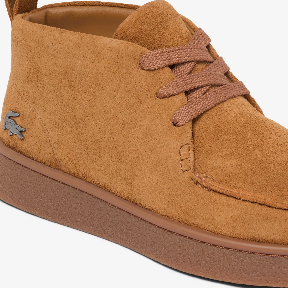 Sneakers Baseshot Chukka homme en suède marron-524, LACOSTE