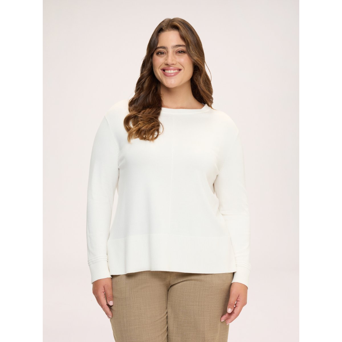 Pull à encolure bateau blanc, FIORELLA RUBINO