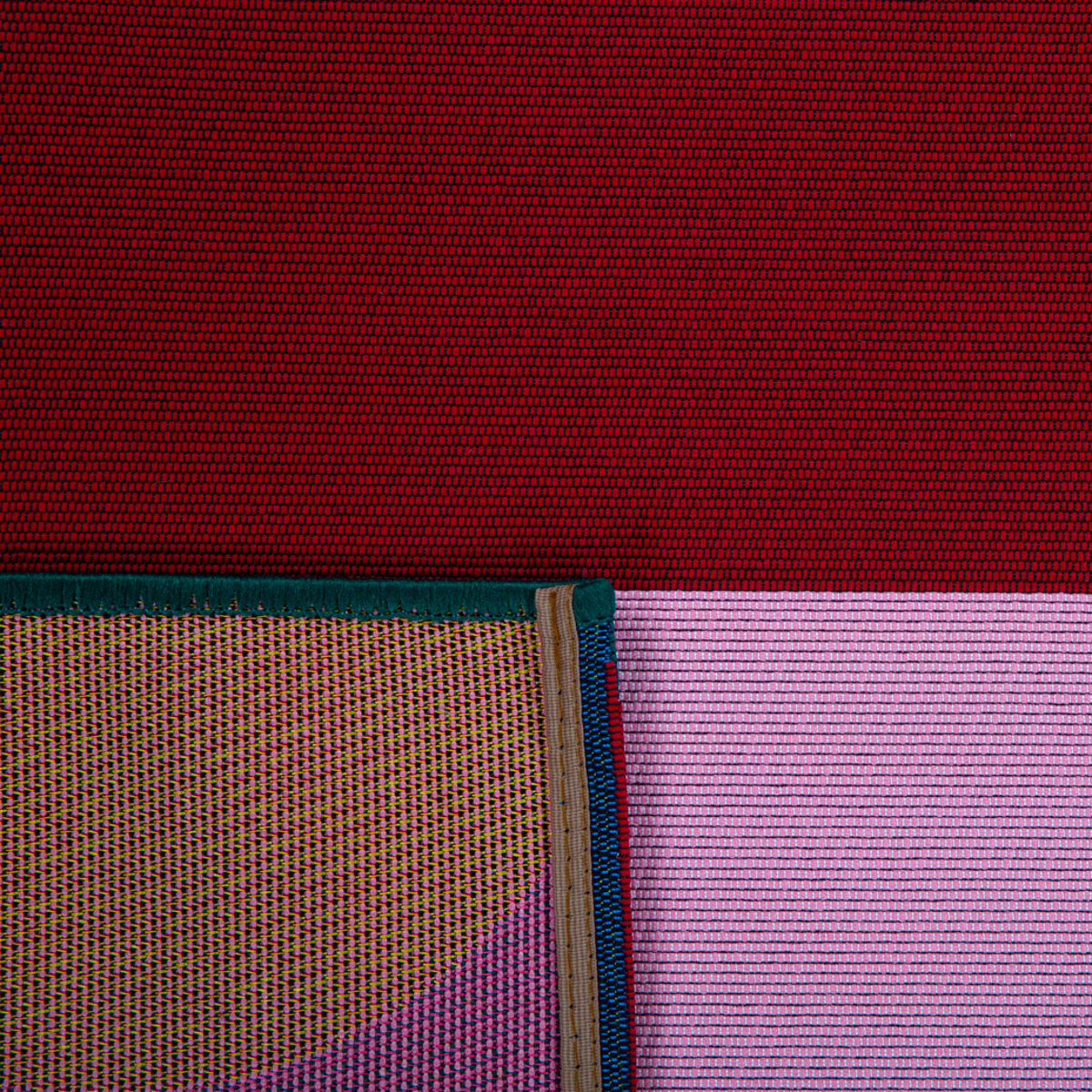 Tapis extérieur festonné AZUR rouge, NAZAR RUGS