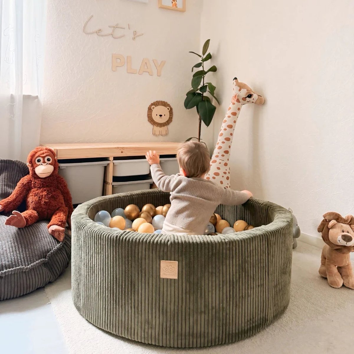 Piscine à balles vide AESTHETIC piscine kaki  vide, MEOW BABY