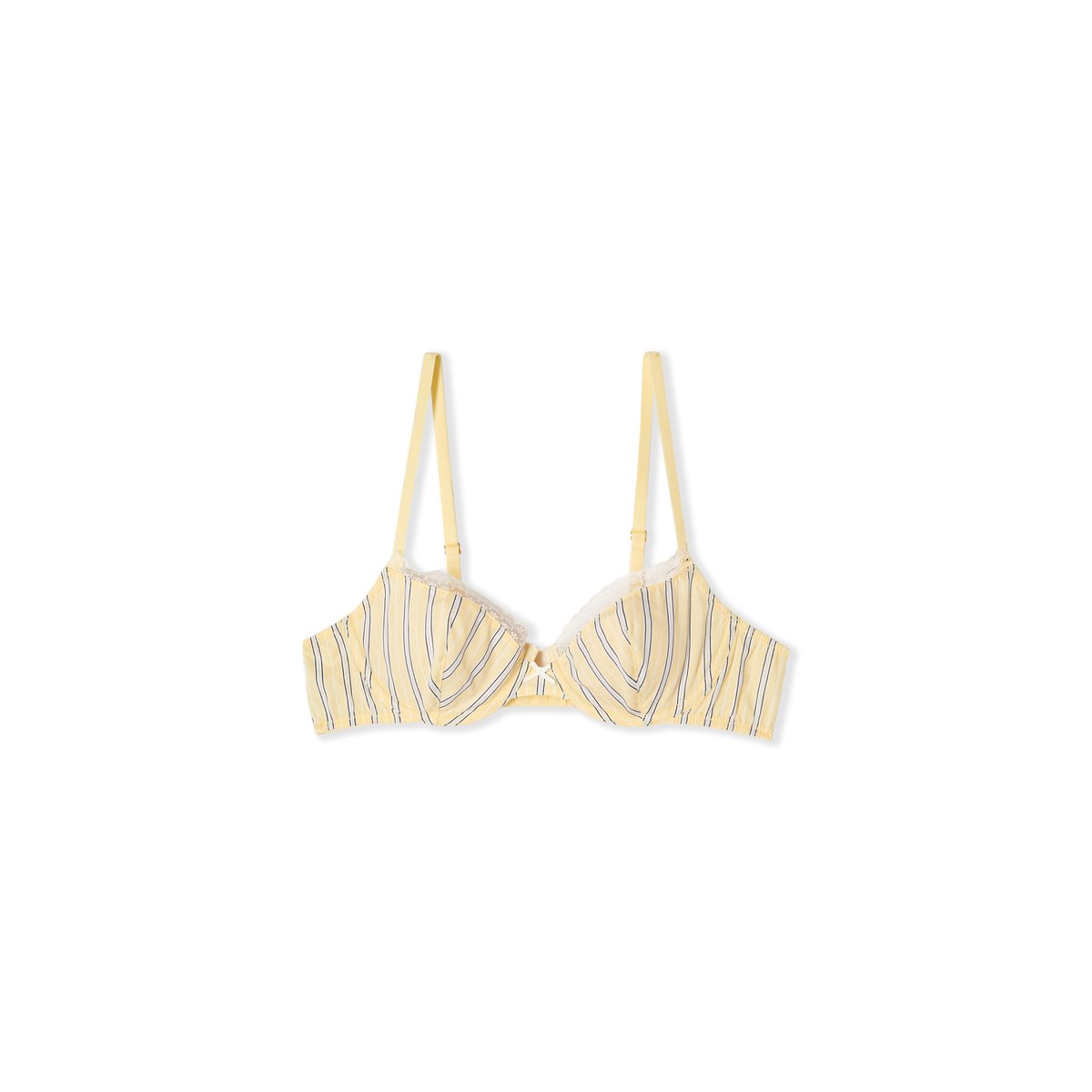 Soutien-gorge en coton à rayures BENICIO DAY jaune pale, ETAM