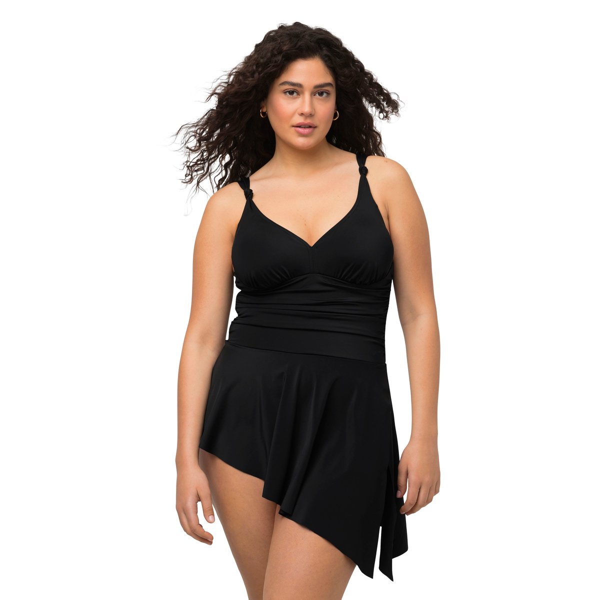 Robe de bain avec drapé noir, ULLA POPKEN