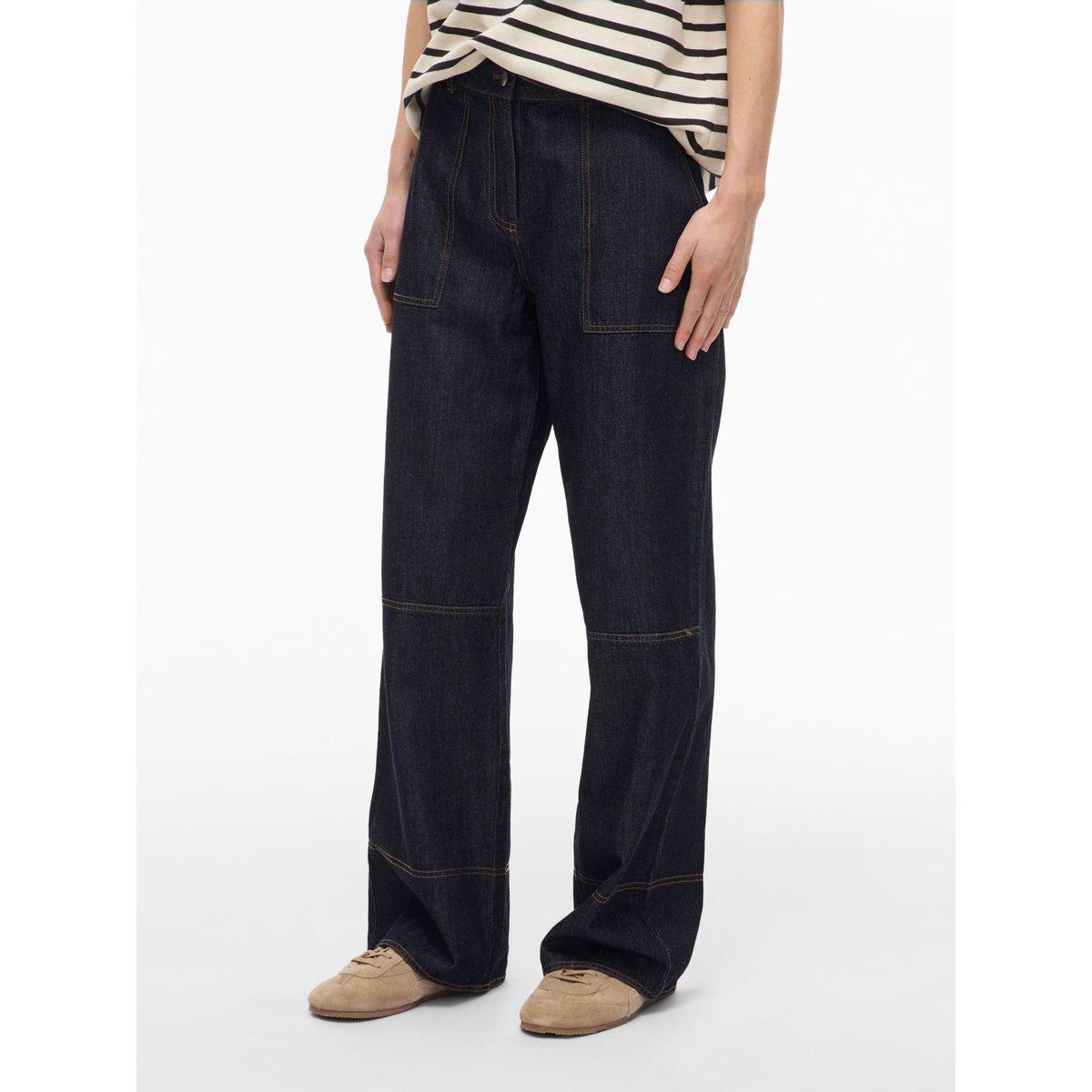 Jean dark blue denim, ROUGE EDIT