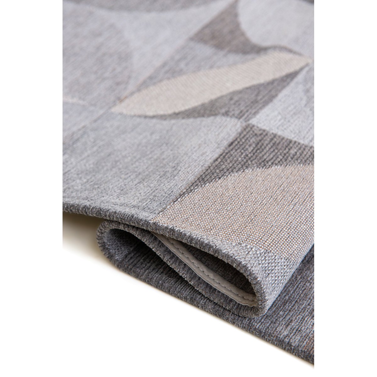 Tapis intérieur/extérieur moderne tissé plat ROSEBUD gris, NOVATREND