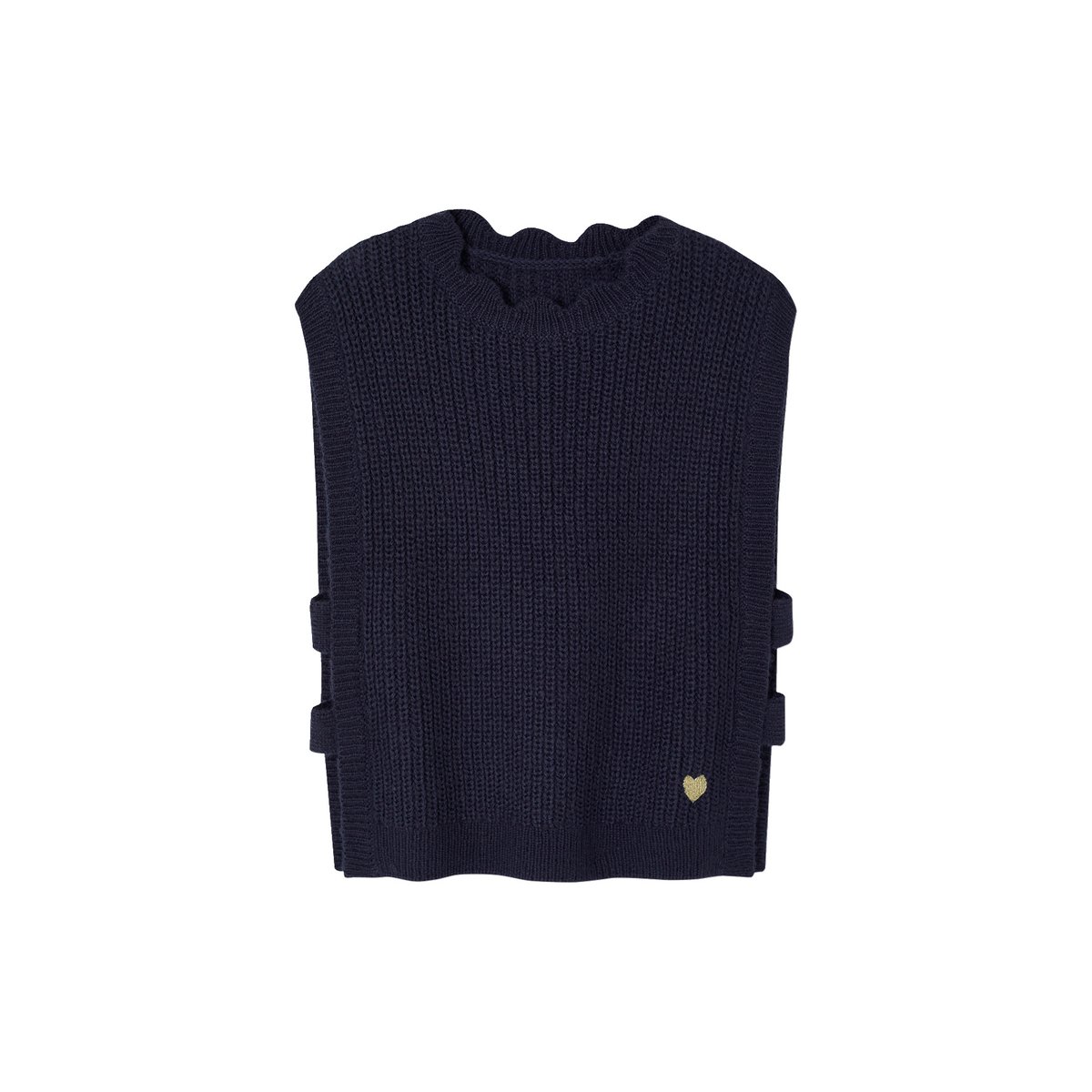 Pull fantaisie sans manche marine, VERTBAUDET