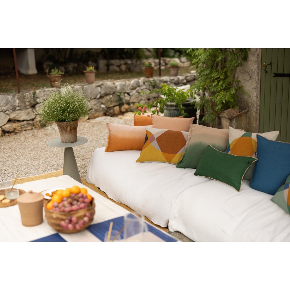 Coussin imprimé Zeff Malory dragee, VIVARAISE