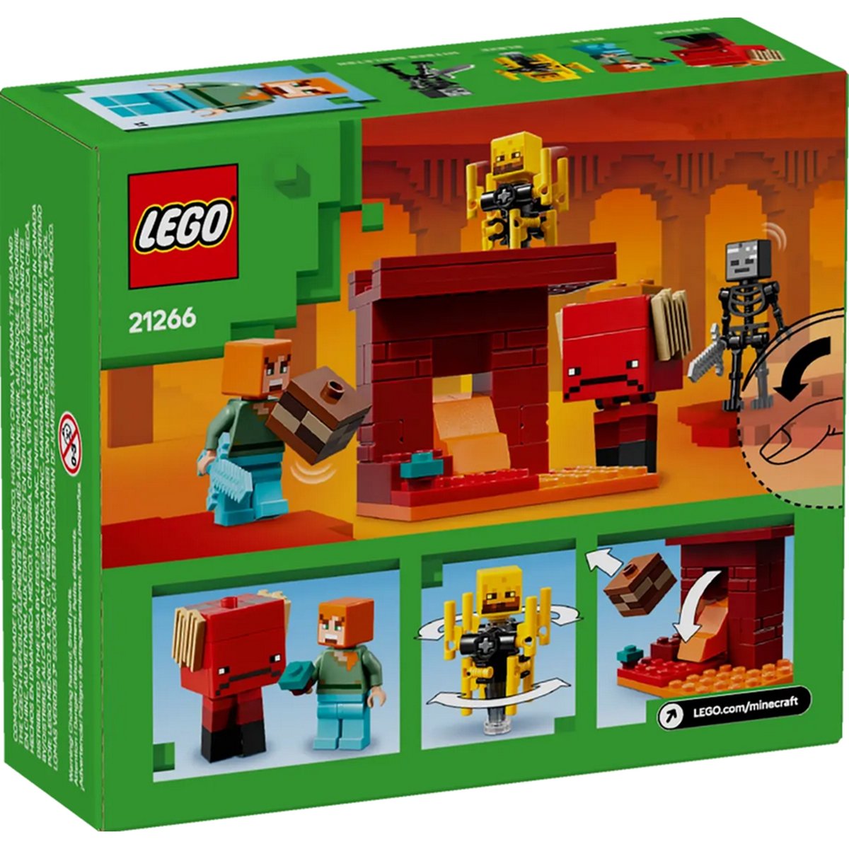 LEGO Minecraft - La bataille de la lave du Nether - 21266 multicolore, LEGO