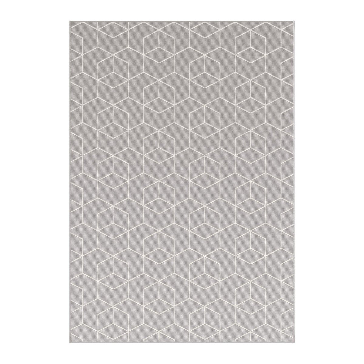 Tapis design intérieur extérieur KUBE gris minéral, AFK LIVING