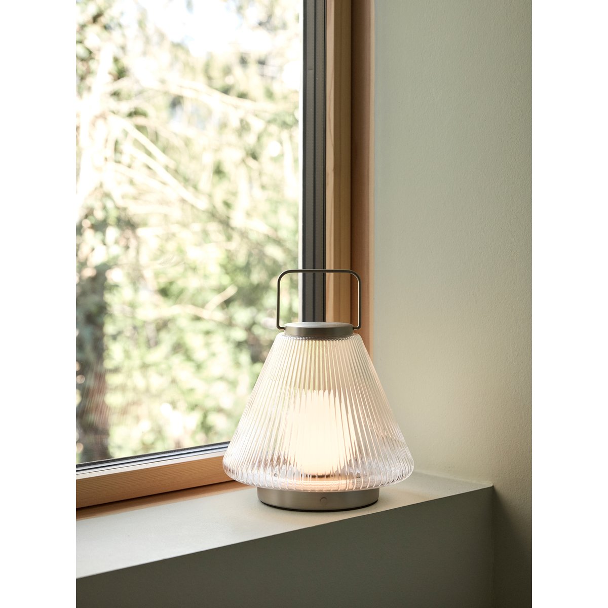 Lampe nomade Glass Iron TOU transparent, HUBSCH