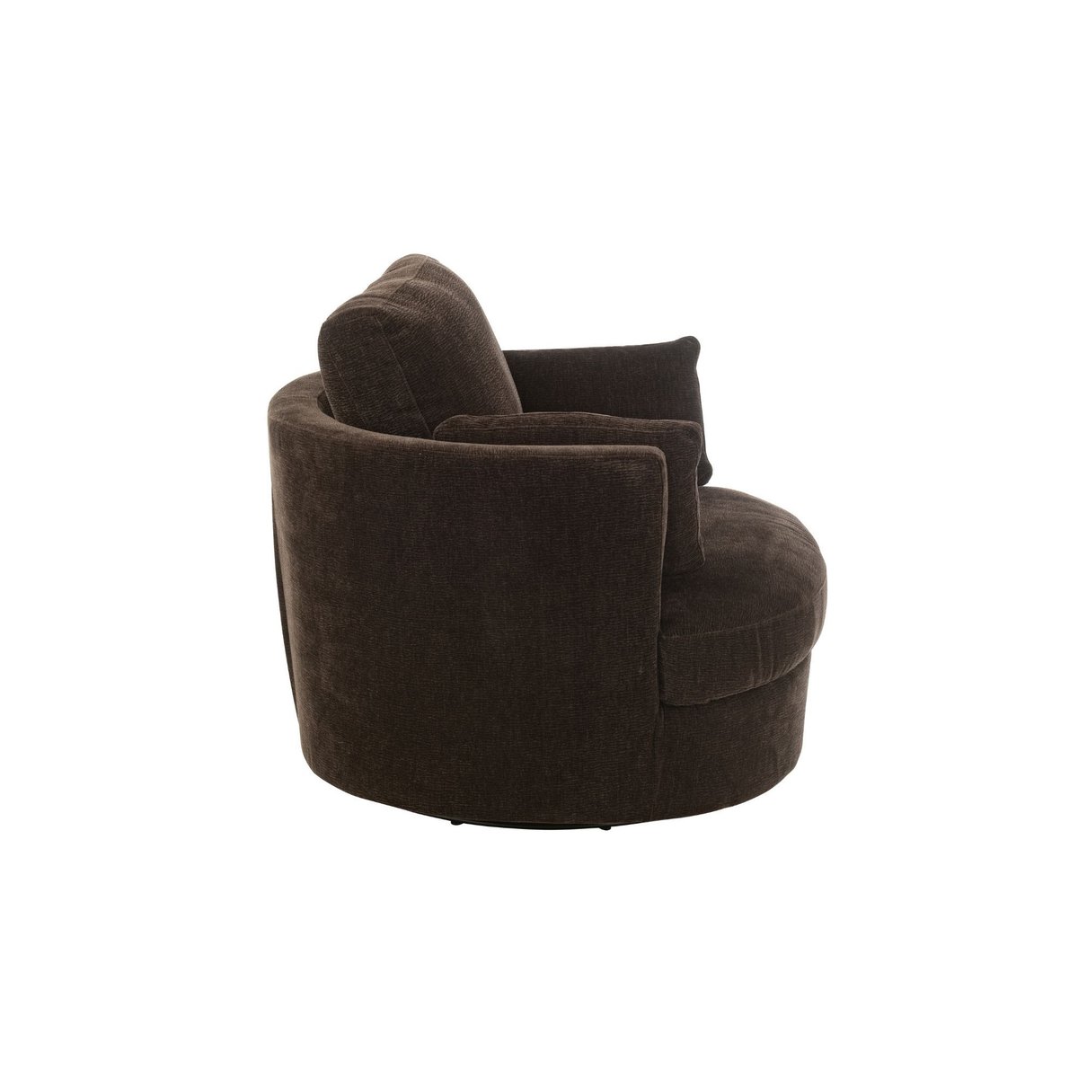 Fauteuil pivotant à 360° en velours texturé - ANGEL marron, HELLIN, DEPUIS 1862