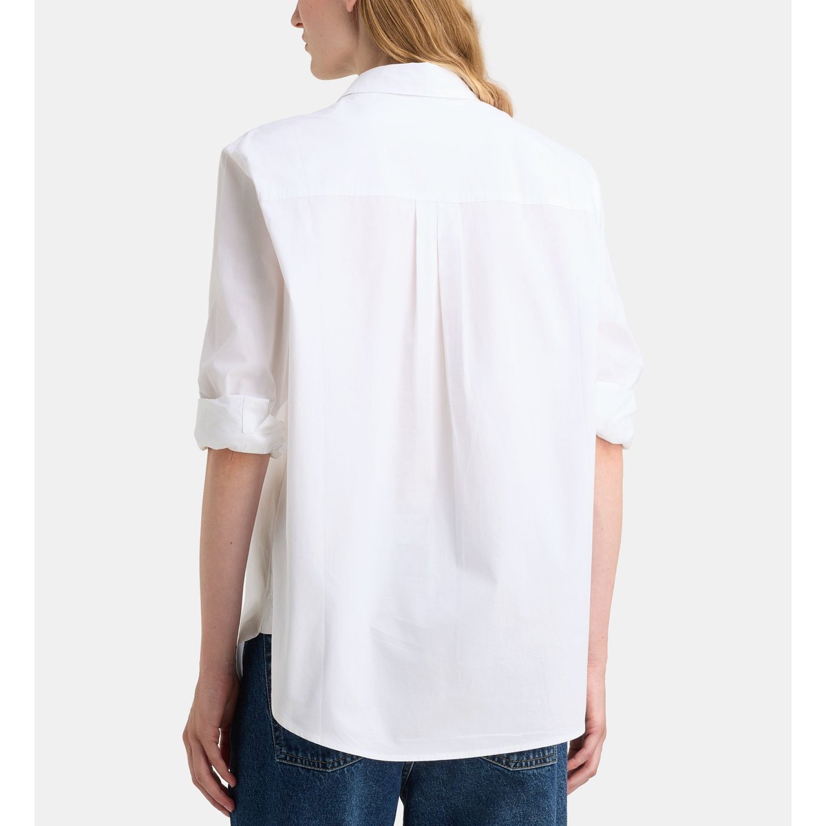 Chemise droite alma pop popeline coton blanc, GALERIES LAFAYETTE