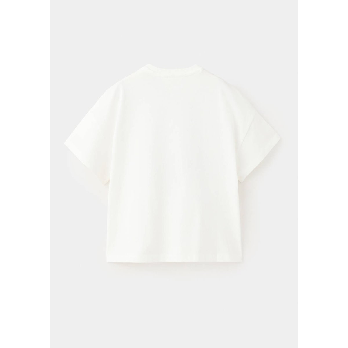 T-shirt coton imprimé à texture blanc cassé, MANGO KIDS