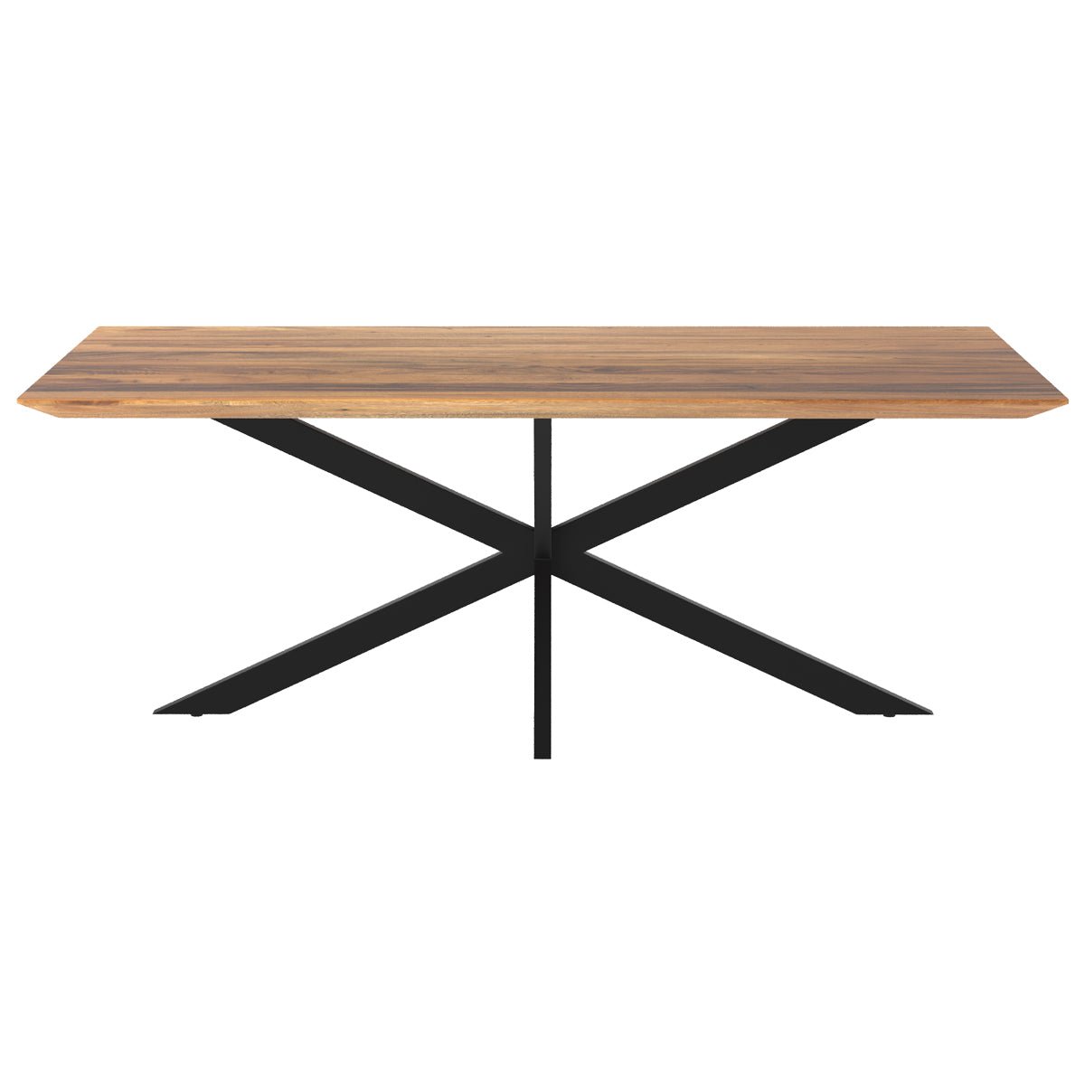 Table rectangulaire 8 personnes en bois de suar et métal 220 cm - SUDIRMAN bois naturel, MAISON PAVANE