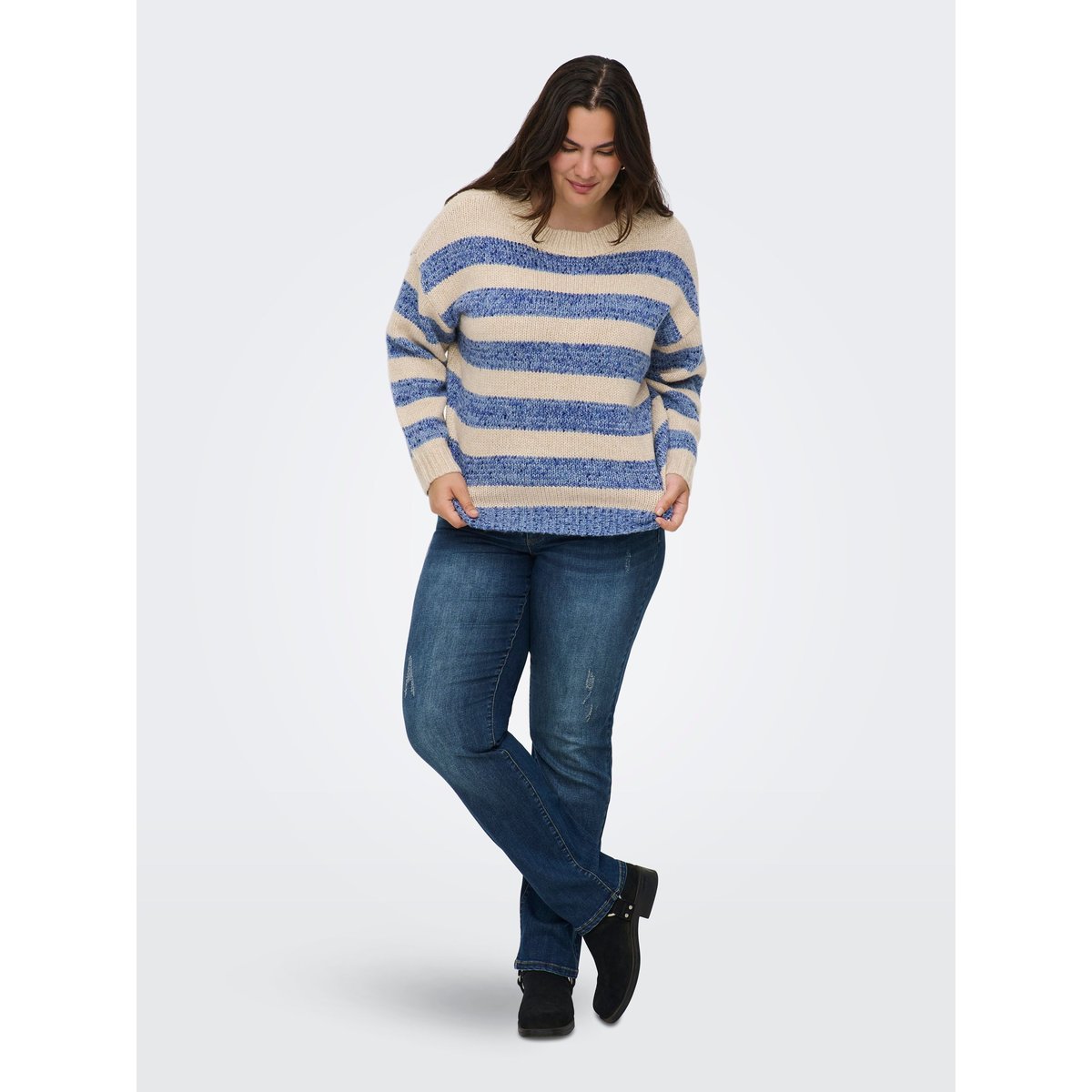 Pull En Maille humus 1, ONLY CARMAKOMA
