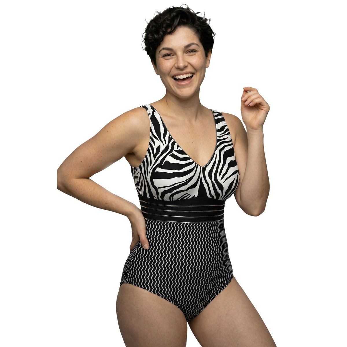 Maillot de bain avec bonnets souples noir, ULLA POPKEN
