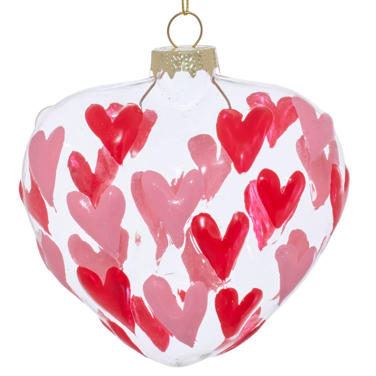 SDN VERRE COEUR RG ROSE 10CM rose antique, ATMOSPHERA