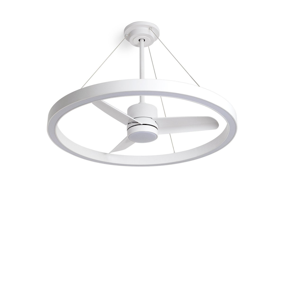 Ventilateur plafond 36W silencieux Ø108 WIND HALO blanc/blanc, CREATE