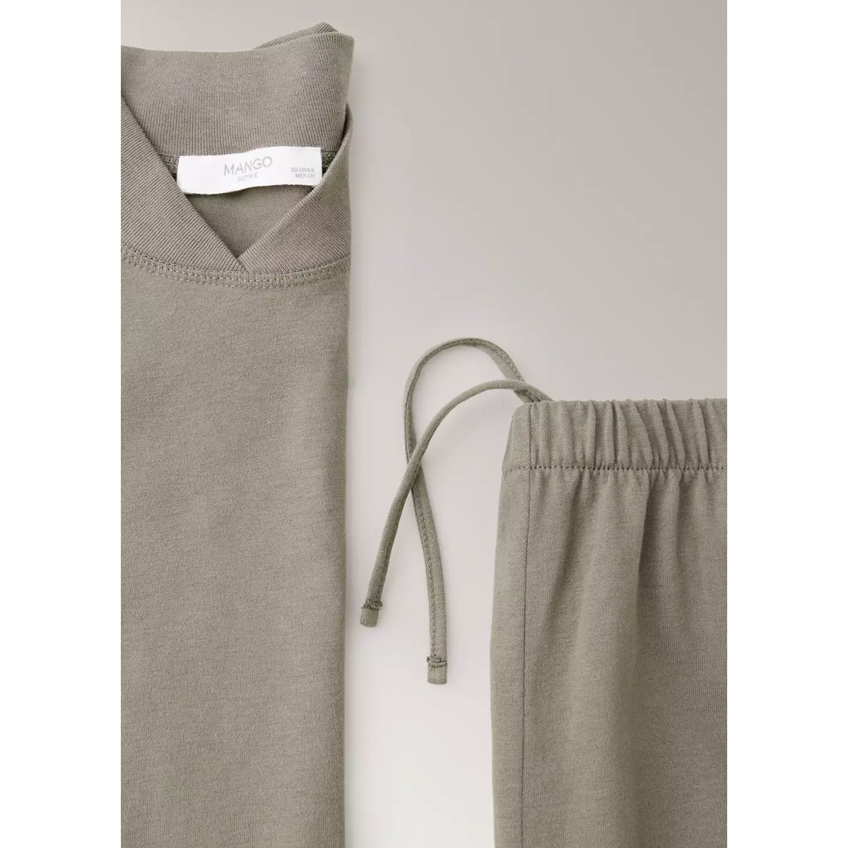 Sweat en coton doux avec cordon vert, MANGO