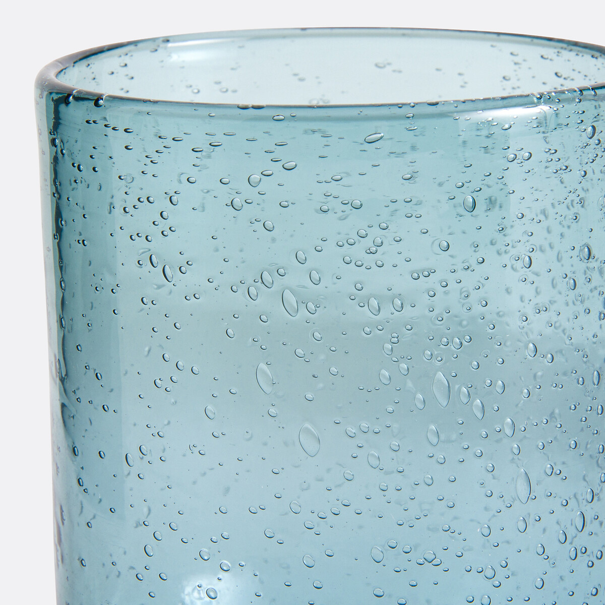 Lot de 6 verres à eau en verre bullé, FARAJI bleu, LA REDOUTE INTERIEURS