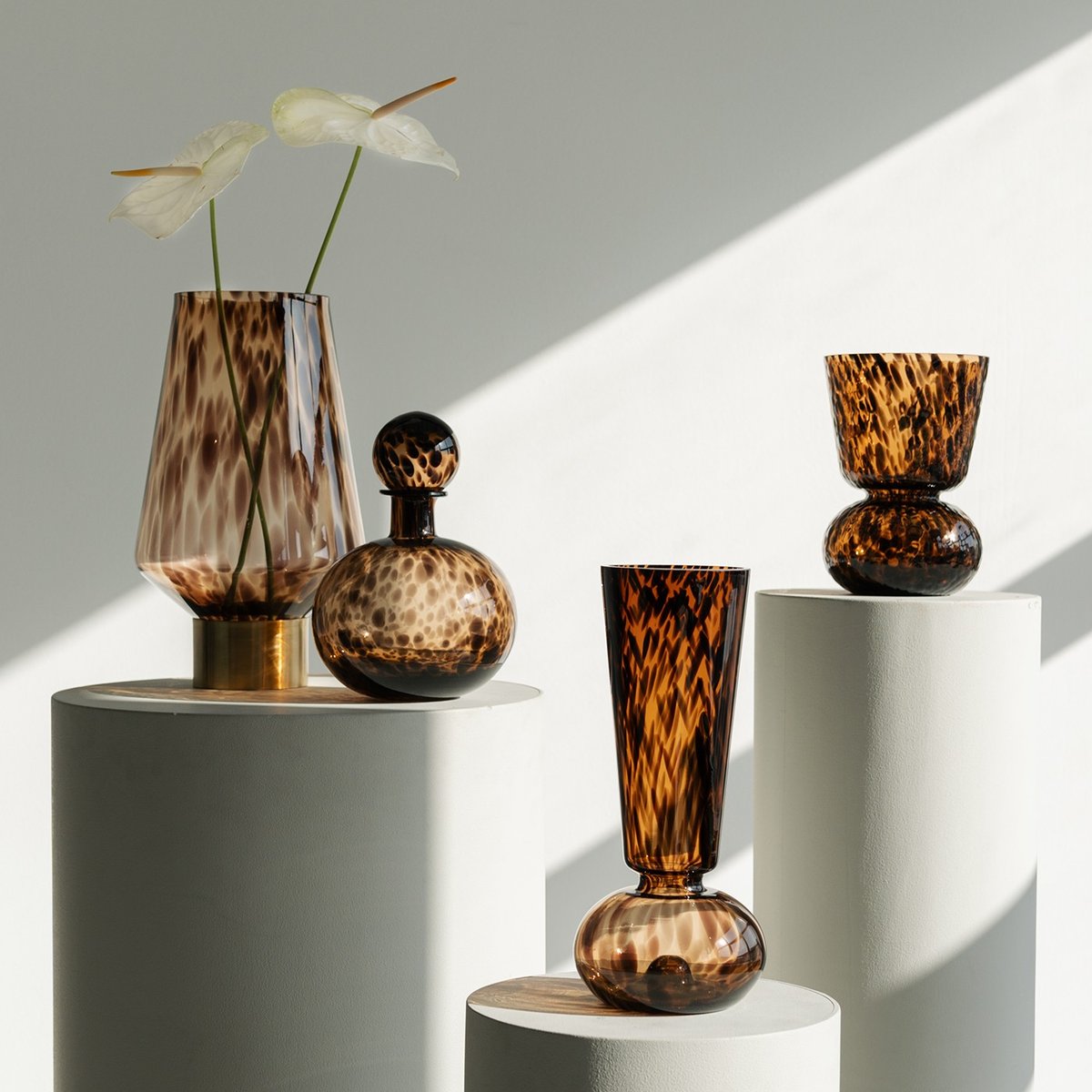 Vase en verre, CARAMEL marron, KARE DESIGN