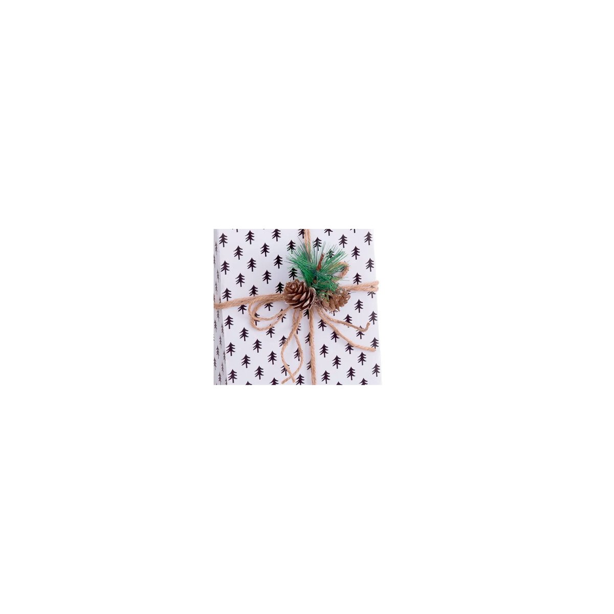 Décoration de Noël à Suspendre cadeau Sapins - 18x11x5cm noir & blanc, WADIGA