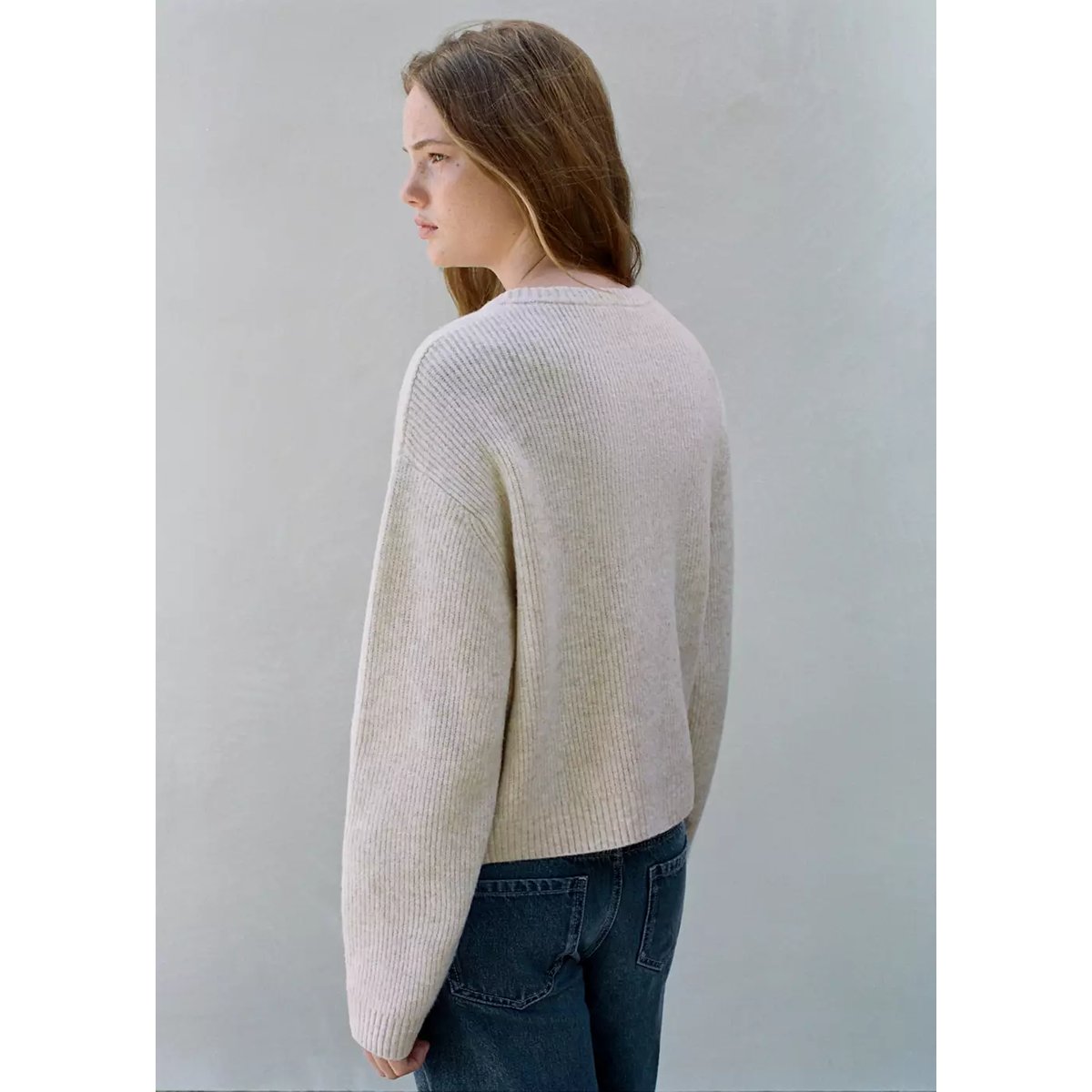 Cardigan côtelé avec boutons sable, MANGO TEEN