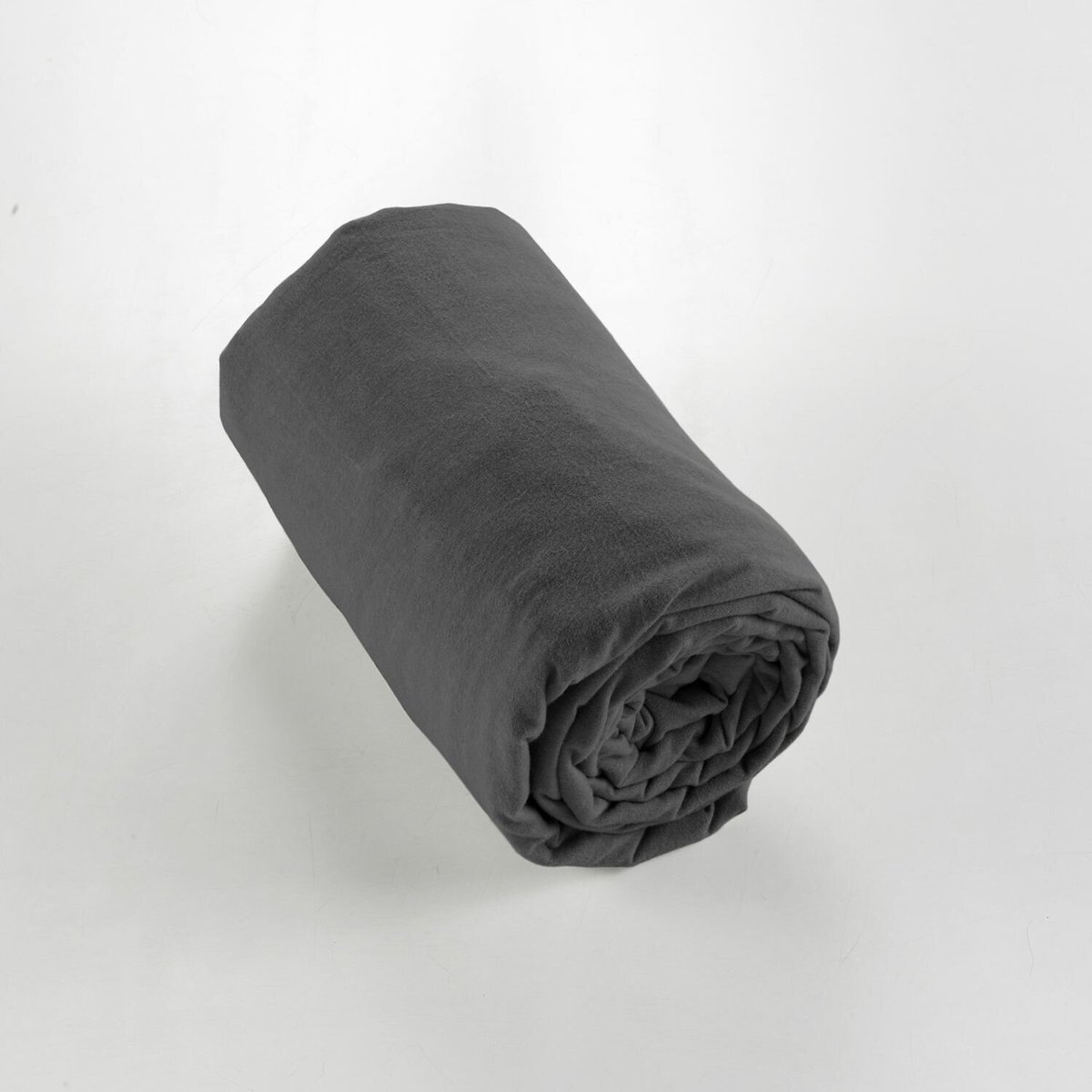 Drap housse flanelle coton bonnet 30 cm uni, OREA orage, C DESIGN HOME TEXTILE